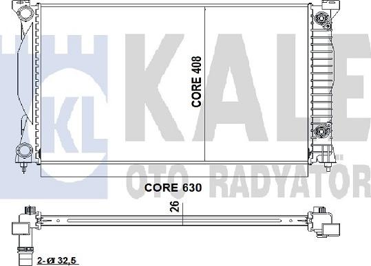 KALE OTO RADYATÖR 352900 - Radiators, Motora dzesēšanas sistēma ps1.lv