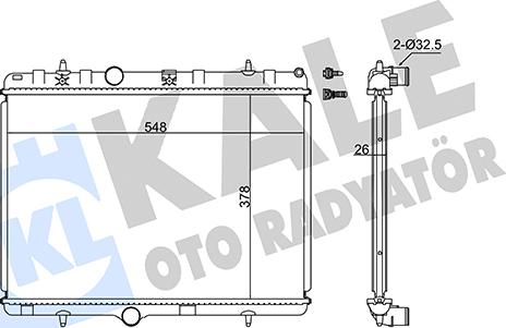 KALE OTO RADYATÖR 352500 - Radiators, Motora dzesēšanas sistēma ps1.lv