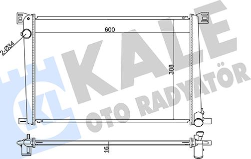 KALE OTO RADYATÖR 352570 - Radiators, Motora dzesēšanas sistēma ps1.lv