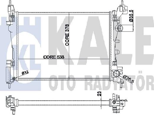 KALE OTO RADYATÖR 352100 - Radiators, Motora dzesēšanas sistēma ps1.lv