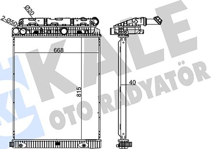 KALE OTO RADYATÖR 352840 - Radiators, Motora dzesēšanas sistēma ps1.lv