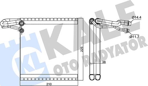 KALE OTO RADYATÖR 352240 - Iztvaikotājs, Gaisa kondicionēšanas sistēma ps1.lv