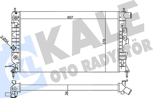 KALE OTO RADYATÖR 357040 - Radiators, Motora dzesēšanas sistēma ps1.lv