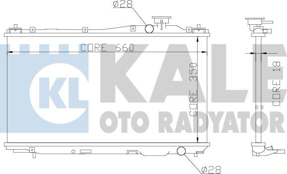 KALE OTO RADYATÖR 357000 - Radiators, Motora dzesēšanas sistēma ps1.lv