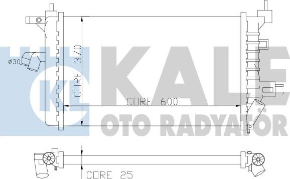 KALE OTO RADYATÖR 357800 - Radiators, Motora dzesēšanas sistēma ps1.lv