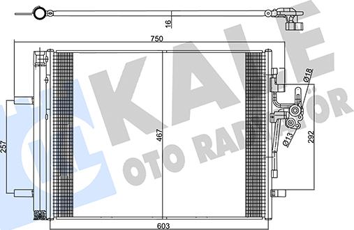 KALE OTO RADYATÖR 357825 - Kondensators, Gaisa kond. sistēma ps1.lv