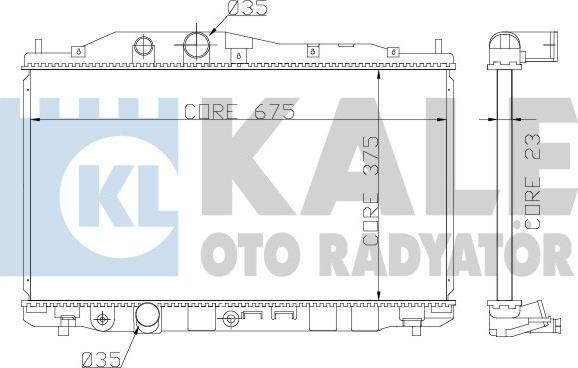 KALE OTO RADYATÖR 357200 - Radiators, Motora dzesēšanas sistēma ps1.lv