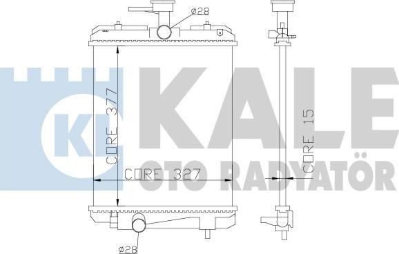 KALE OTO RADYATÖR 364400 - Radiators, Motora dzesēšanas sistēma ps1.lv