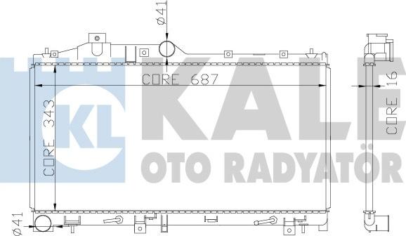 KALE OTO RADYATÖR 365000 - Radiators, Motora dzesēšanas sistēma ps1.lv