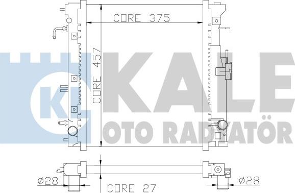 KALE OTO RADYATÖR 365700 - Radiators, Motora dzesēšanas sistēma ps1.lv