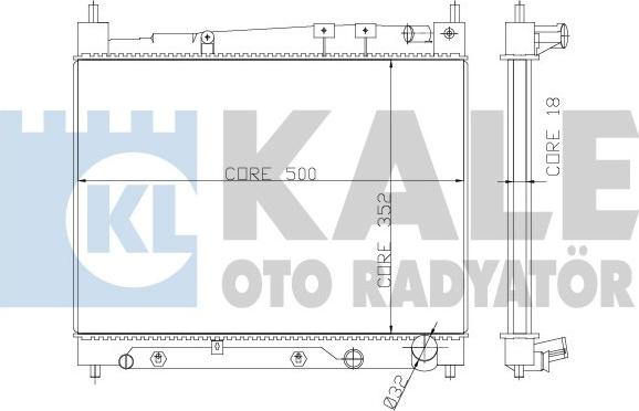 KALE OTO RADYATÖR 366000 - Radiators, Motora dzesēšanas sistēma ps1.lv