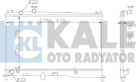 KALE OTO RADYATÖR 360000 - Radiators, Motora dzesēšanas sistēma ps1.lv