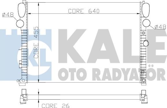 KALE OTO RADYATÖR 360800 - Radiators, Motora dzesēšanas sistēma ps1.lv