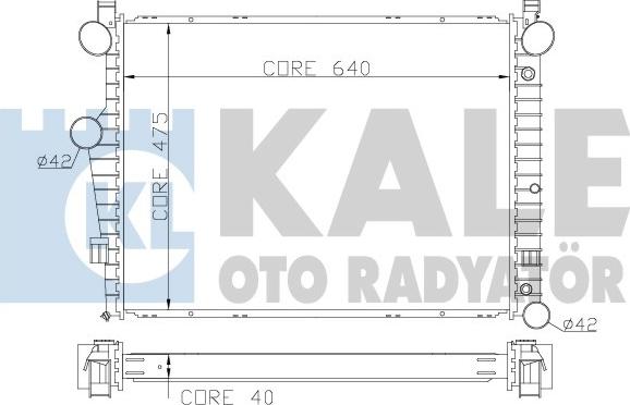 KALE OTO RADYATÖR 360700 - Radiators, Motora dzesēšanas sistēma ps1.lv