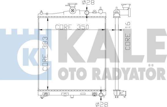 KALE OTO RADYATÖR 363200 - Radiators, Motora dzesēšanas sistēma ps1.lv