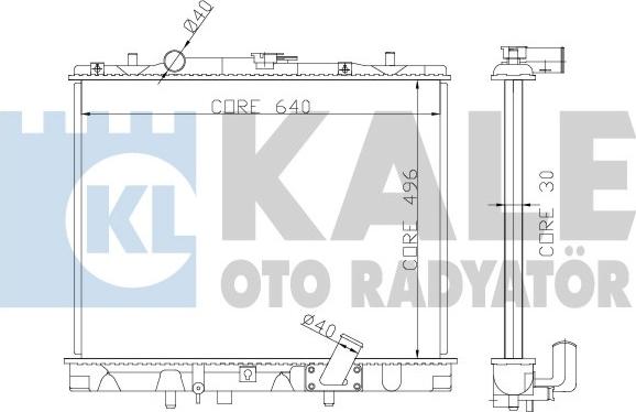 KALE OTO RADYATÖR 362400 - Radiators, Motora dzesēšanas sistēma ps1.lv