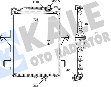 KALE OTO RADYATÖR 362685 - Radiators, Motora dzesēšanas sistēma ps1.lv