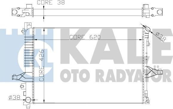 KALE OTO RADYATÖR 367200 - Radiators, Motora dzesēšanas sistēma ps1.lv