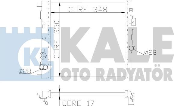 KALE OTO RADYATÖR 383800 - Radiators, Motora dzesēšanas sistēma ps1.lv