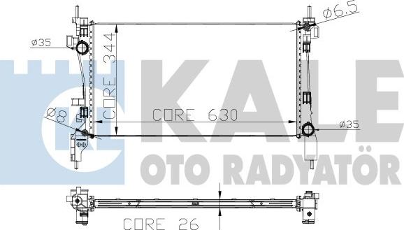 KALE OTO RADYATÖR 320600 - Radiators, Motora dzesēšanas sistēma ps1.lv