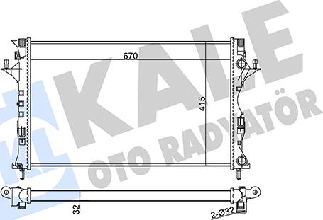 KALE OTO RADYATÖR 371600 - Radiators, Motora dzesēšanas sistēma ps1.lv