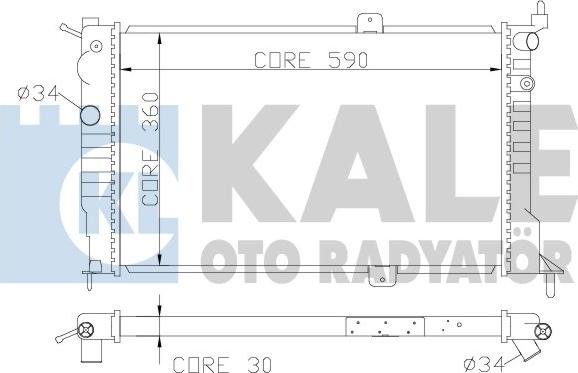 KALE OTO RADYATÖR 371 000 - Radiators, Motora dzesēšanas sistēma ps1.lv