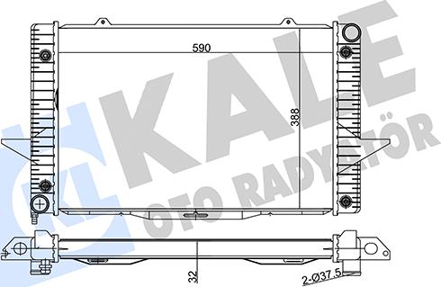 KALE OTO RADYATÖR 372100 - Radiators, Motora dzesēšanas sistēma ps1.lv