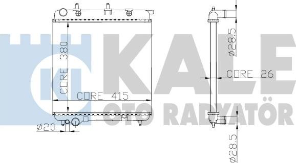 KALE OTO RADYATÖR 297100 - Radiators, Motora dzesēšanas sistēma ps1.lv