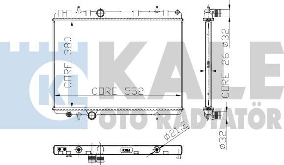 KALE OTO RADYATÖR 241200 - Radiators, Motora dzesēšanas sistēma ps1.lv