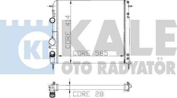 KALE OTO RADYATÖR 251100 - Radiators, Motora dzesēšanas sistēma ps1.lv