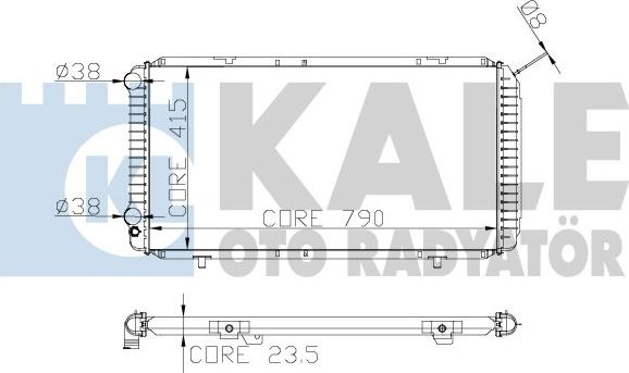 KALE OTO RADYATÖR 258400 - Radiators, Motora dzesēšanas sistēma ps1.lv