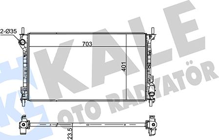 KALE OTO RADYATÖR 209700 - Radiators, Motora dzesēšanas sistēma ps1.lv