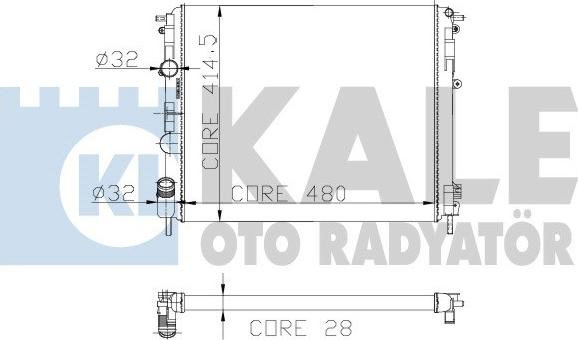 KALE OTO RADYATÖR 207100 - Radiators, Motora dzesēšanas sistēma ps1.lv