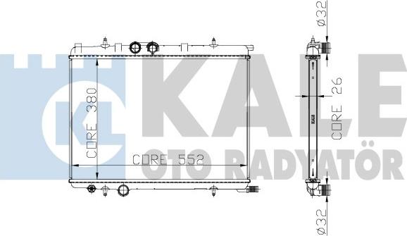 KALE OTO RADYATÖR 213100 - Radiators, Motora dzesēšanas sistēma ps1.lv