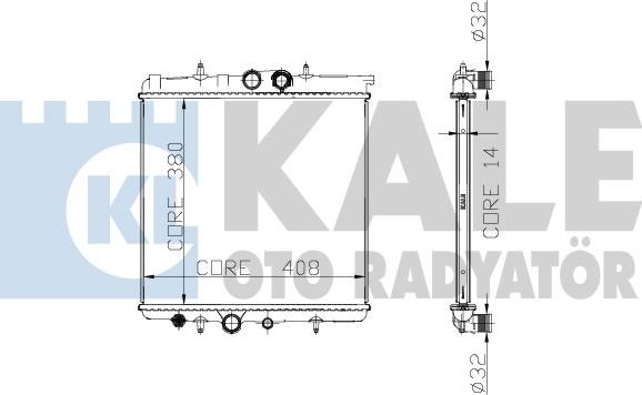 KALE OTO RADYATÖR 213200 - Radiators, Motora dzesēšanas sistēma ps1.lv