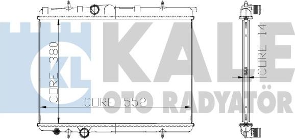 KALE OTO RADYATÖR 217899 - Radiators, Motora dzesēšanas sistēma ps1.lv