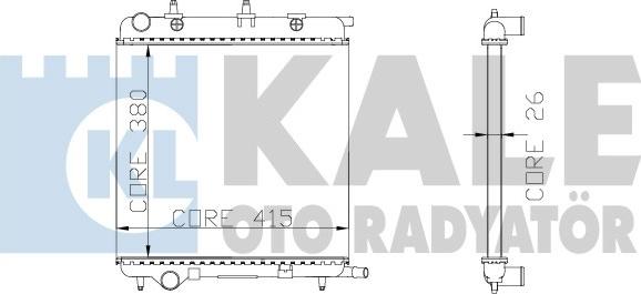 KALE OTO RADYATÖR 285200 - Radiators, Motora dzesēšanas sistēma ps1.lv