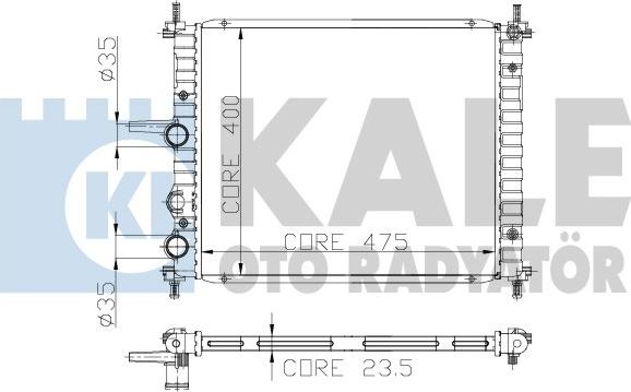 KALE OTO RADYATÖR 231300 - Radiators, Motora dzesēšanas sistēma ps1.lv