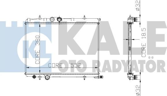 KALE OTO RADYATÖR 225100 - Radiators, Motora dzesēšanas sistēma ps1.lv