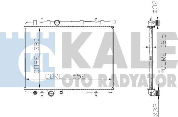 KALE OTO RADYATÖR 225300 - Radiators, Motora dzesēšanas sistēma ps1.lv