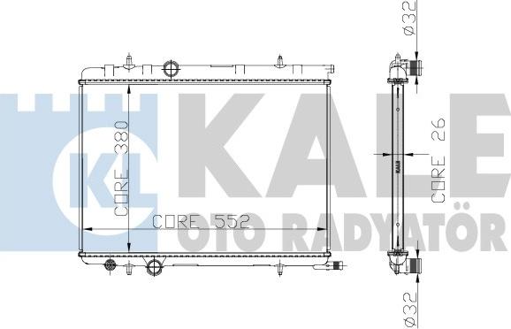 KALE OTO RADYATÖR 225200 - Radiators, Motora dzesēšanas sistēma ps1.lv