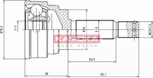 Kamoka 6916 - Šarnīru komplekts, Piedziņas vārpsta ps1.lv