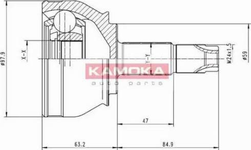 Kamoka 6692 - Šarnīru komplekts, Piedziņas vārpsta ps1.lv