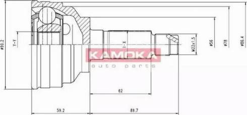 Kamoka 6642 - Šarnīru komplekts, Piedziņas vārpsta ps1.lv