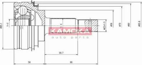 Kamoka 6100 - Šarnīru komplekts, Piedziņas vārpsta ps1.lv