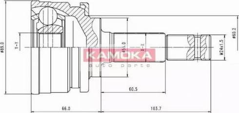 Kamoka 6754 - Šarnīru komplekts, Piedziņas vārpsta ps1.lv