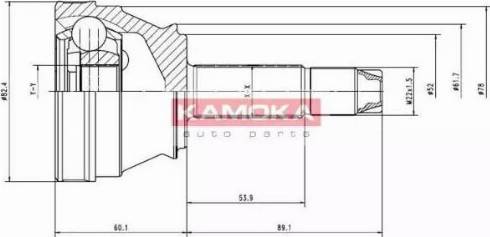 Kamoka 6726 - Šarnīru komplekts, Piedziņas vārpsta ps1.lv