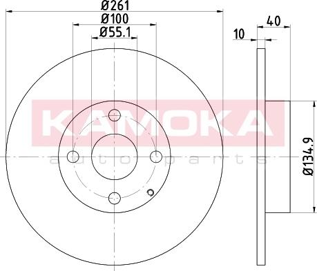 Kamoka 103157 - Bremžu diski ps1.lv