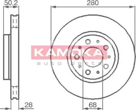 Kamoka 1031210 - Bremžu diski ps1.lv