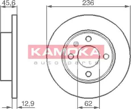 Kamoka 1031750 - Bremžu diski ps1.lv